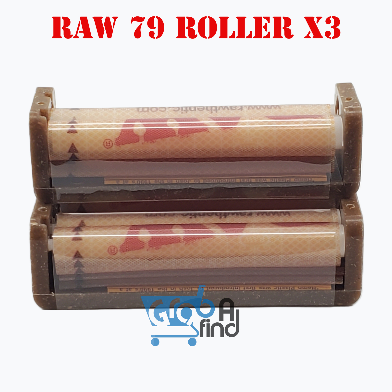 Raw Hemp Plastic Cigarette Rolling Machine, 79mm/1-1/4 - 3 Pack