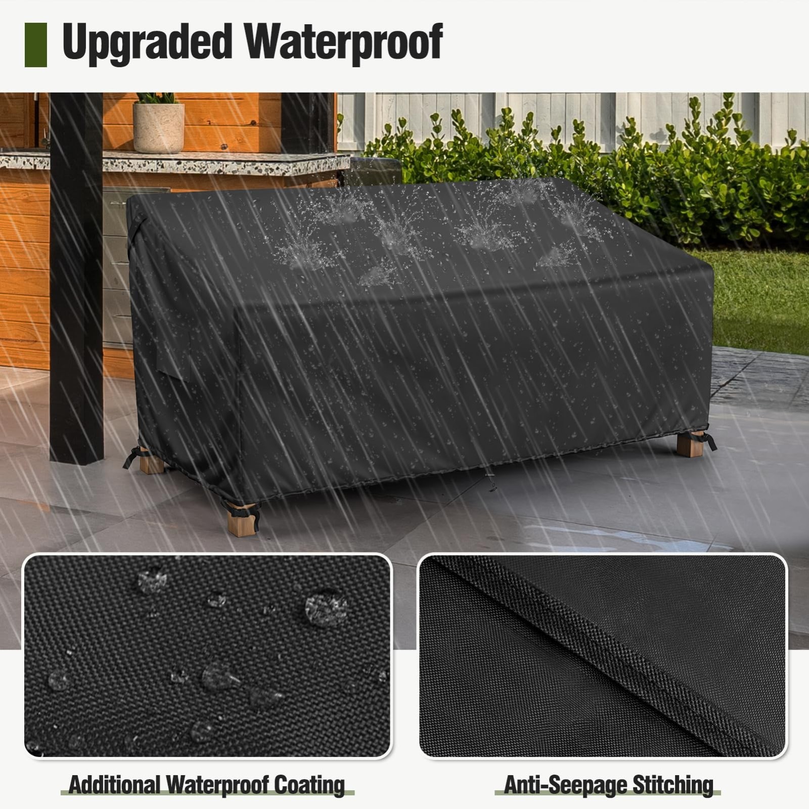 Heavy Duty Outdoor Patio Furniture Cover Protector Waterproof 2-3 Seater Cover