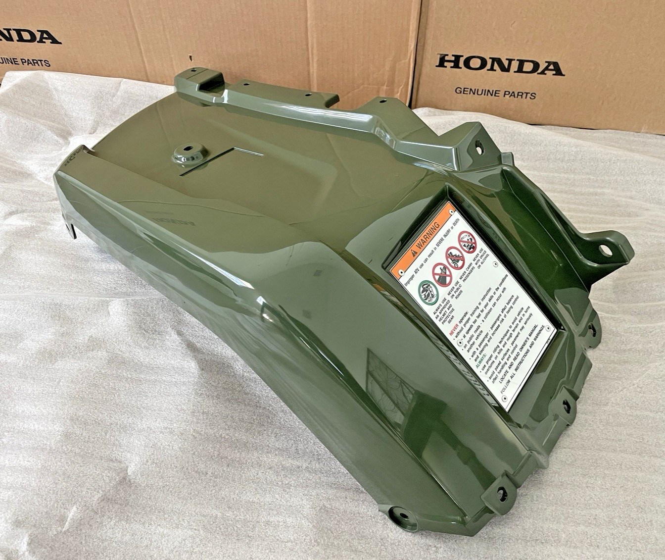 2014-2025 Honda RANCHER 420 LEFT / RIGHT FRONT FENDER GREEN PLASTIC FOURTRAX