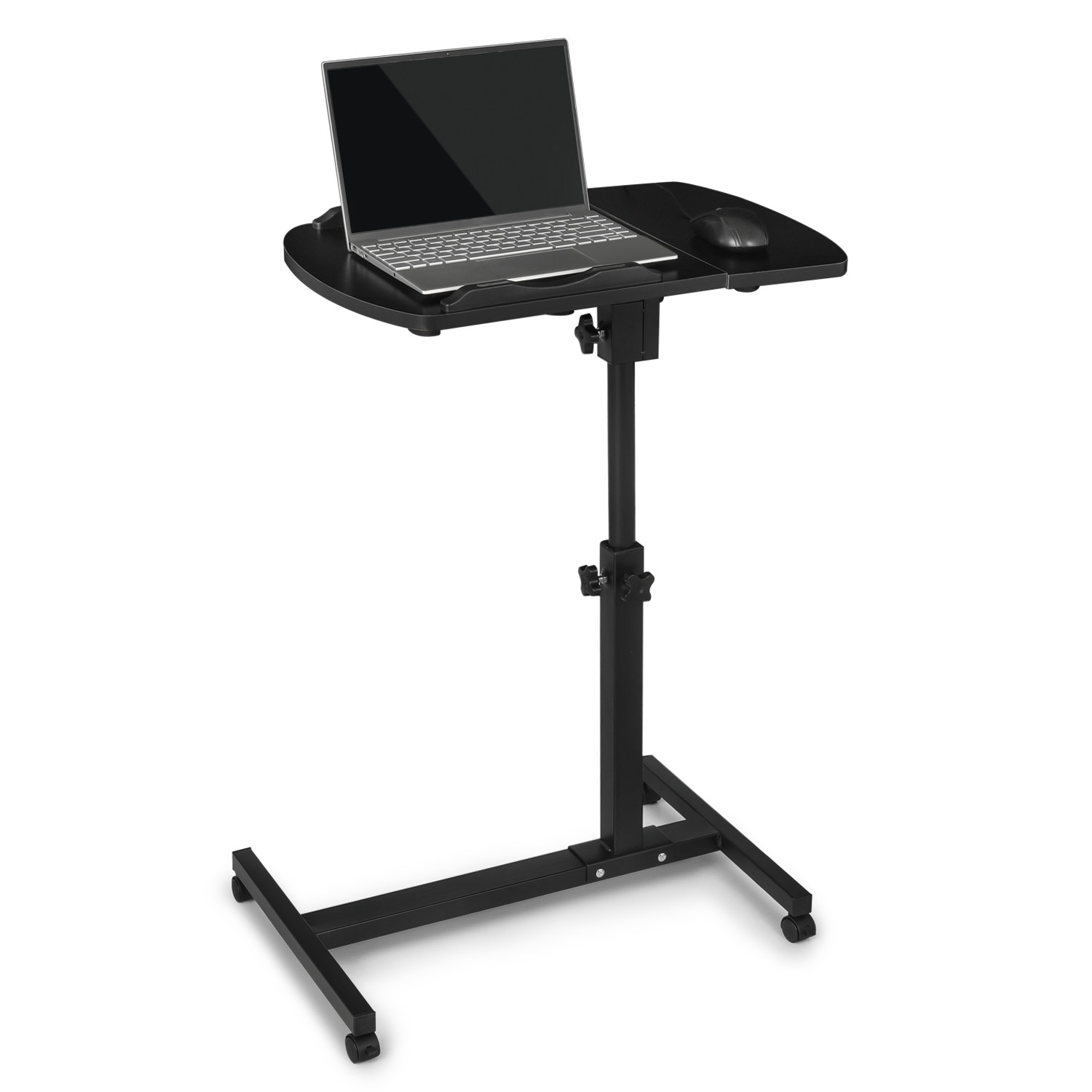 [ADJUSTABLE HEIGHT & ANGLE DESK] Rolling Swivel Laptop Table Portable Sofa Tray