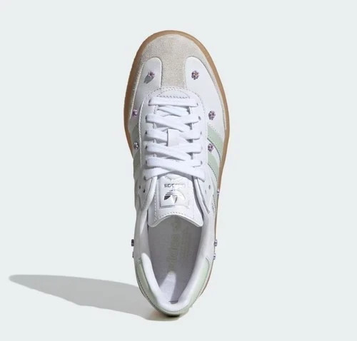 Adidas Women's Sambae Floral White/Linen Green JS3954