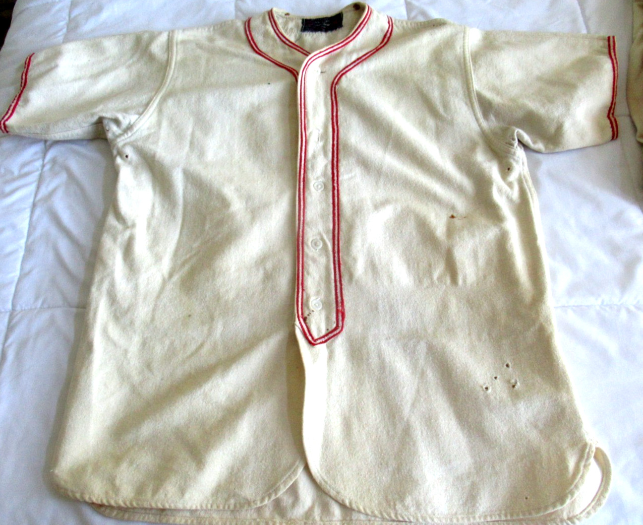 1950's RC ROYAL CROWN COLA Wool Complete Baseball Uniform Spikes, Top, Pants Hat