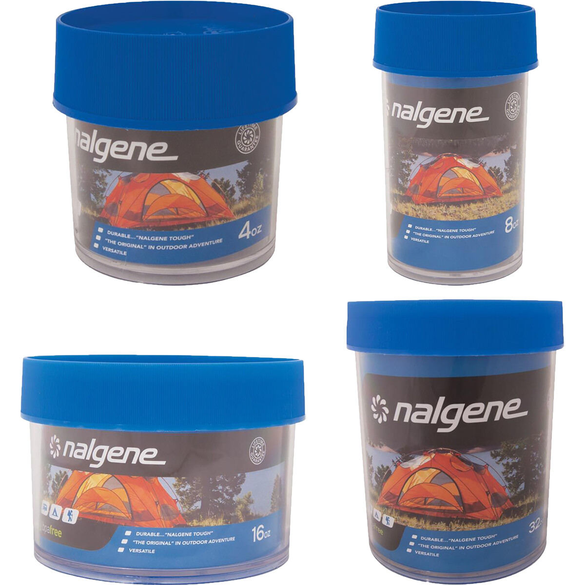 Nalgene Wide Mouth Outdoor Storage Container Clear/Blue New