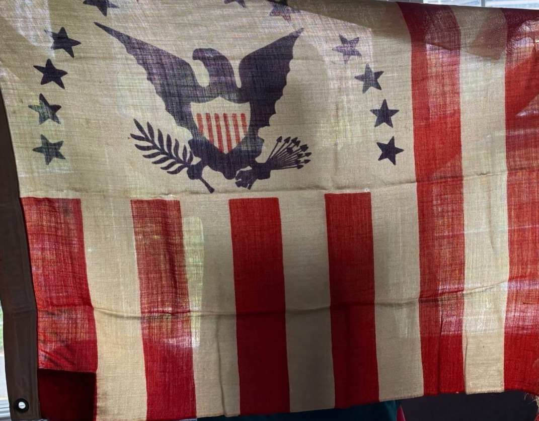 Authentic WWII American USA Coast Guard Wool Ensign with Provenance -World War