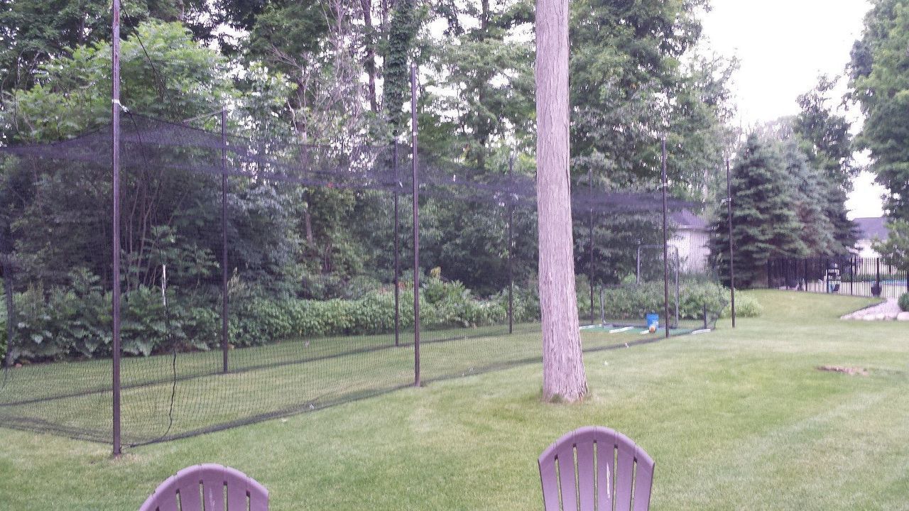 Backyard Baseball Batting Cage Net Netting #21 (27 Ply) 12' x 12' x 55'