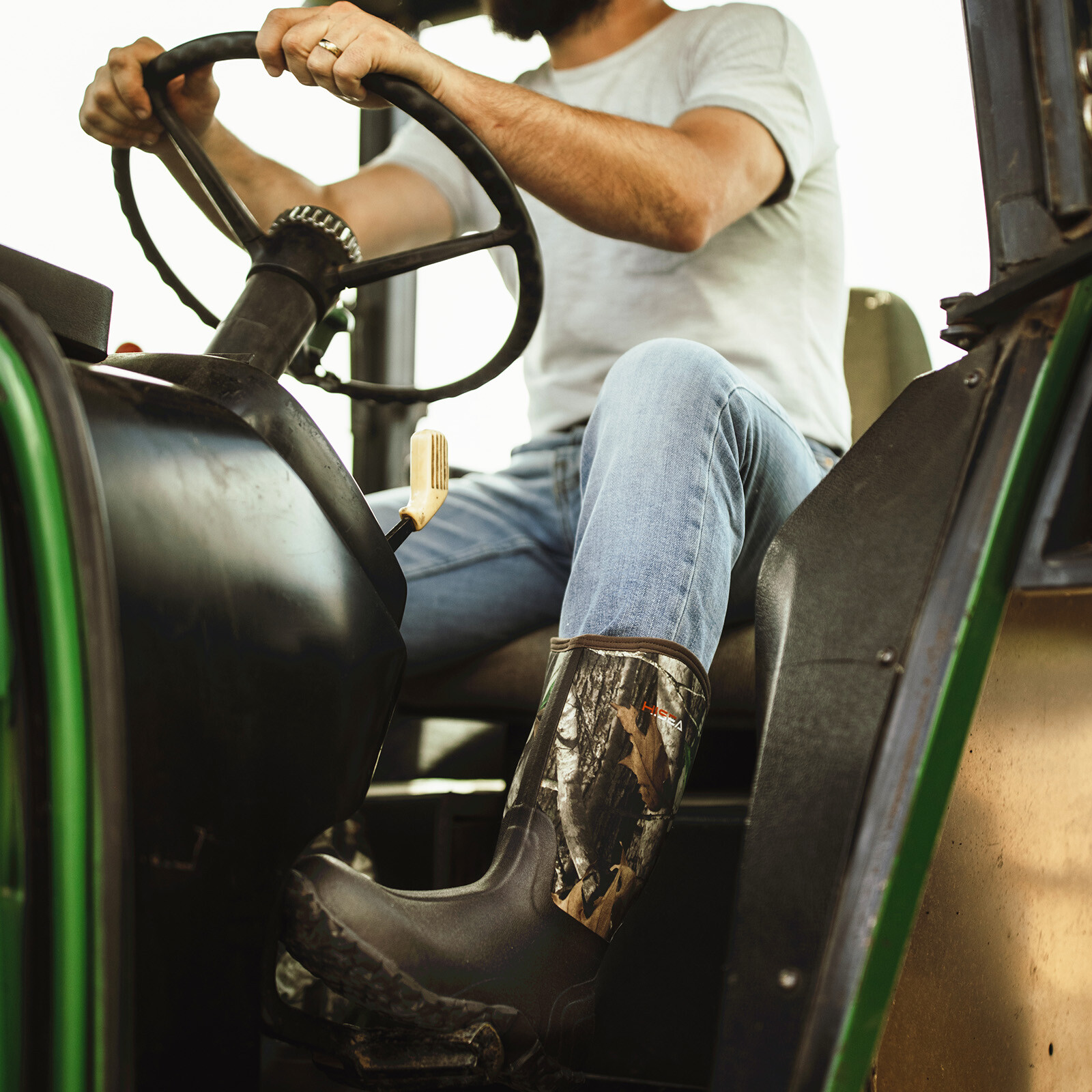 HISEA Men Neoprene Rain Boots Waterproof Insulated Hunting Fishing Mud Work Boot