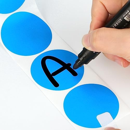 3600 Pcs 2" Round Color Coding Circle Dot Labels on 6 Rolls, 600 Count Each,