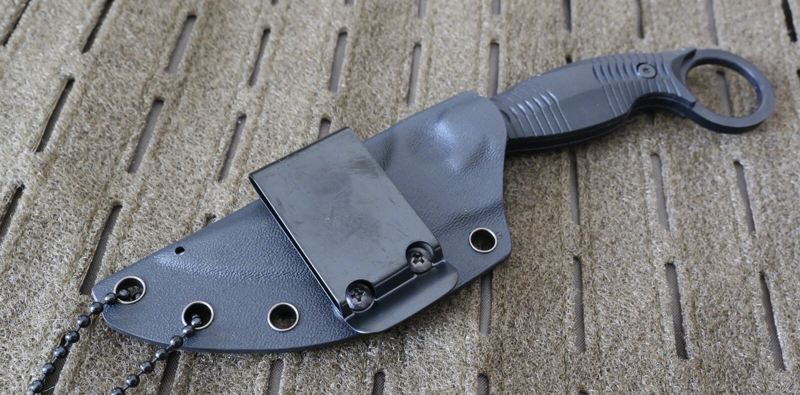 Horizontal Carry Fixed Blade Knife 7.5" Overall Neck Knife Tactical 8CR13 Steel