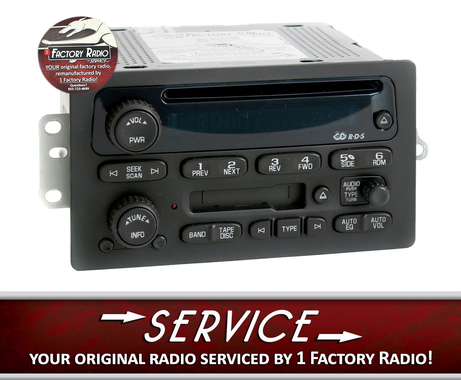 Remanufacture SERVICE for 2003-05 Chevy GMC Truck Radio AM FM CD Cassette Player