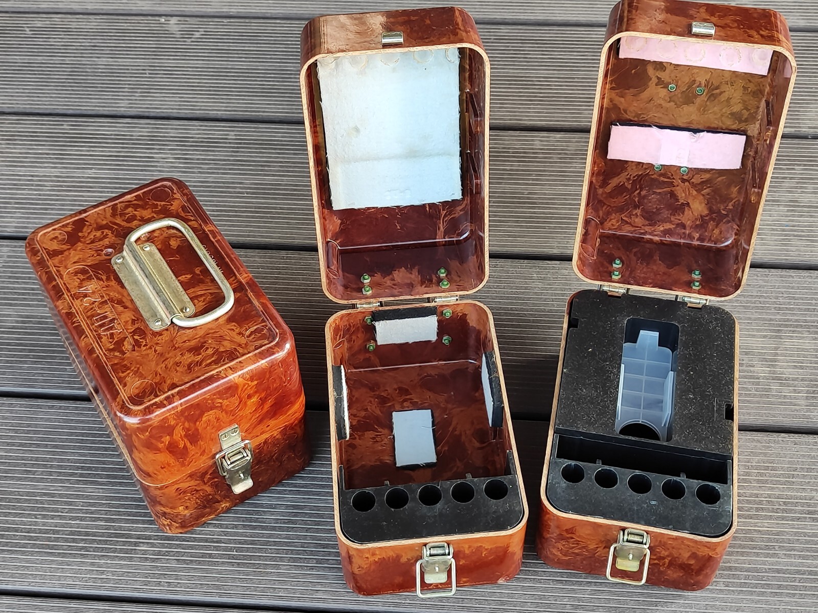 2 pcs Soviet Bakelite Box.USSR Bakelite Ammo Box Vintage Military USSR Bakelite