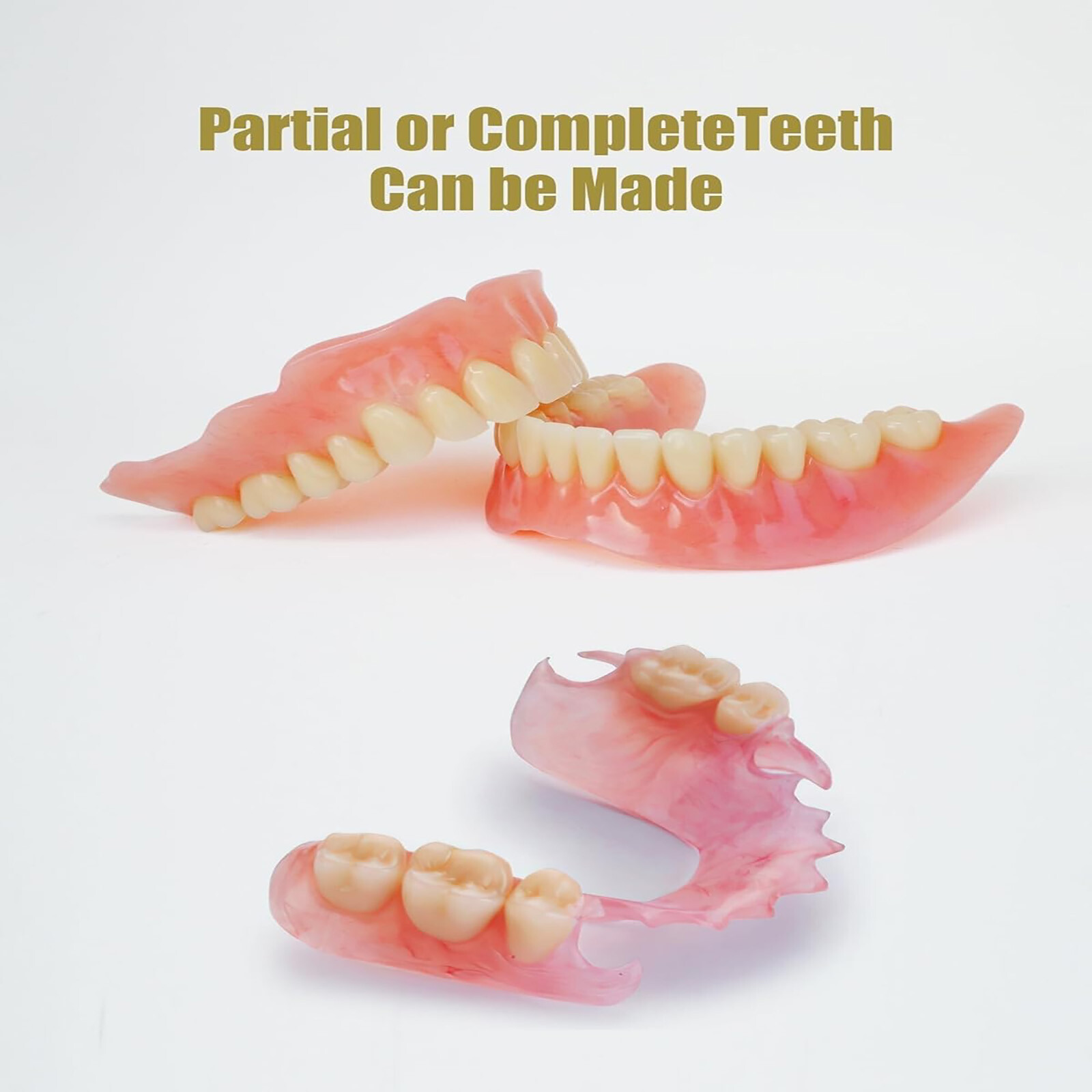 2 Set DIY Dentures Fake Teeth Kits Top and Bottom Dentures Temporary Fake Teeth