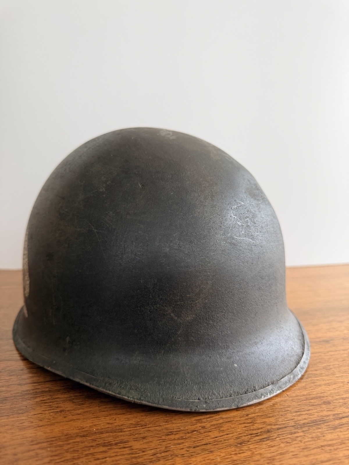 Vintage M1 Style Combat Helmet — WWII Style Spade Decal — Authenticity Uncertain