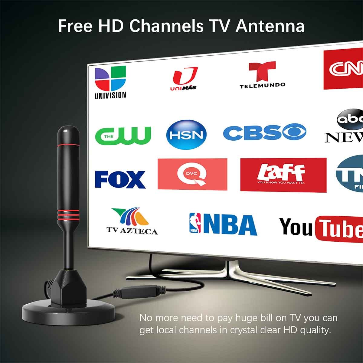 5600 Miles Digital TV Antenna 1080P 4K Waterproof HDTV Amplified Outdoor Indoor