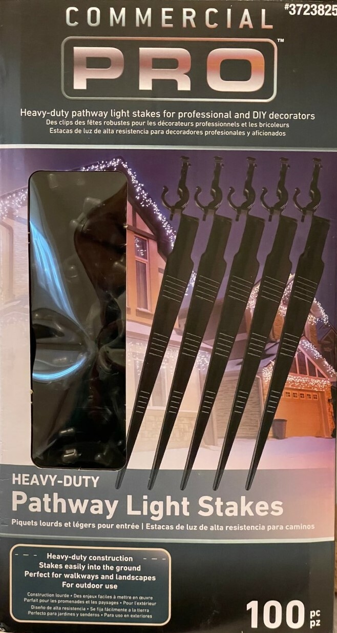 Gemmy Commercial Pro 10-inch Heavy-Duty Pathway Light Stakes 25 / 50 / 100