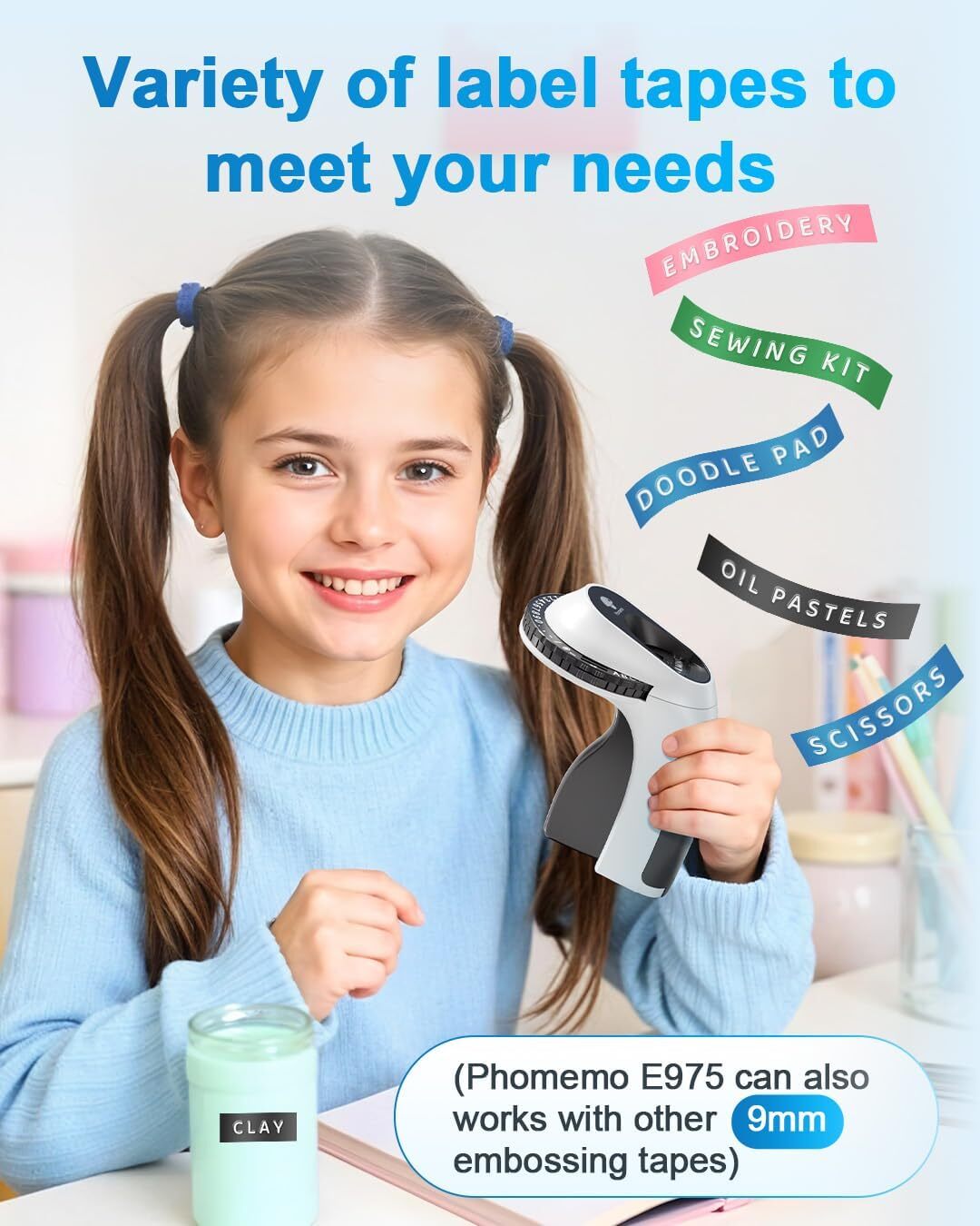 Compatible DYMO Embossing Label Maker with 5 DYMO Label Tapes | Organizer Xpress