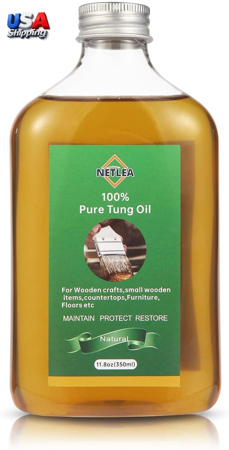 Small Woodworking Tung Oil, 11.8oz Pure Tung Oil for Wood Craft,perfect for Jew
