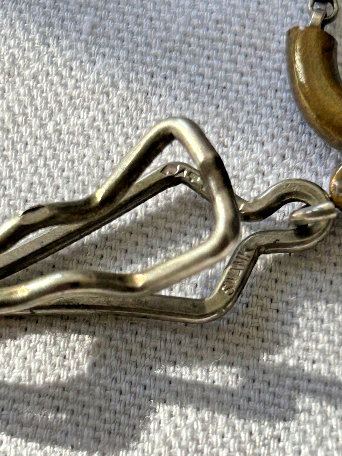 Vintage Signed SWANK Pocket Watch Chain with Slide