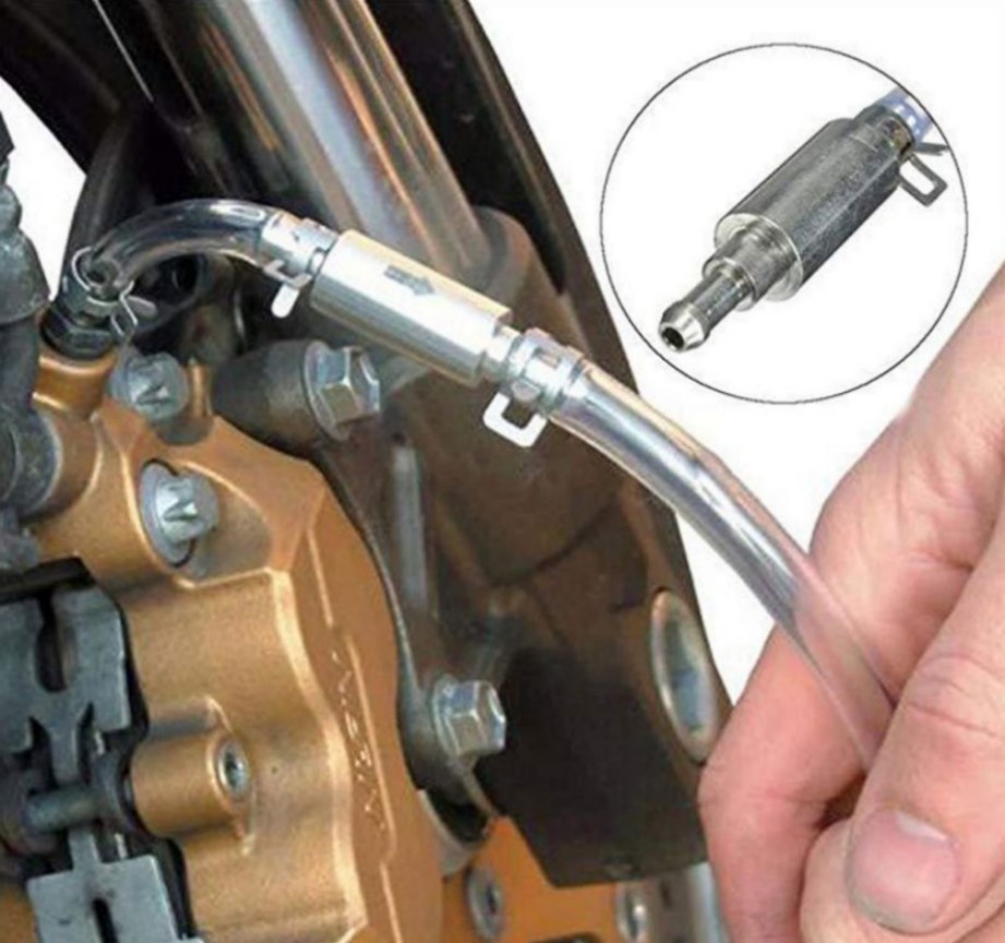 Clutch Brake Bleeder Hose One Way Valve Tube Bleeding Tool Kit Motorcycle Car/+