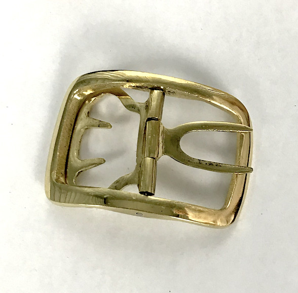 Colonial Buckle Shoes - Rough Out, Black Leather with Buckles Size 8