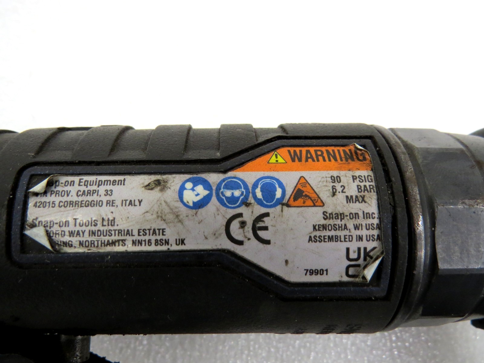 Snap-on PTGR210AMB Air Pneumatic 1/2 HP Right Angle Die Grinder Black