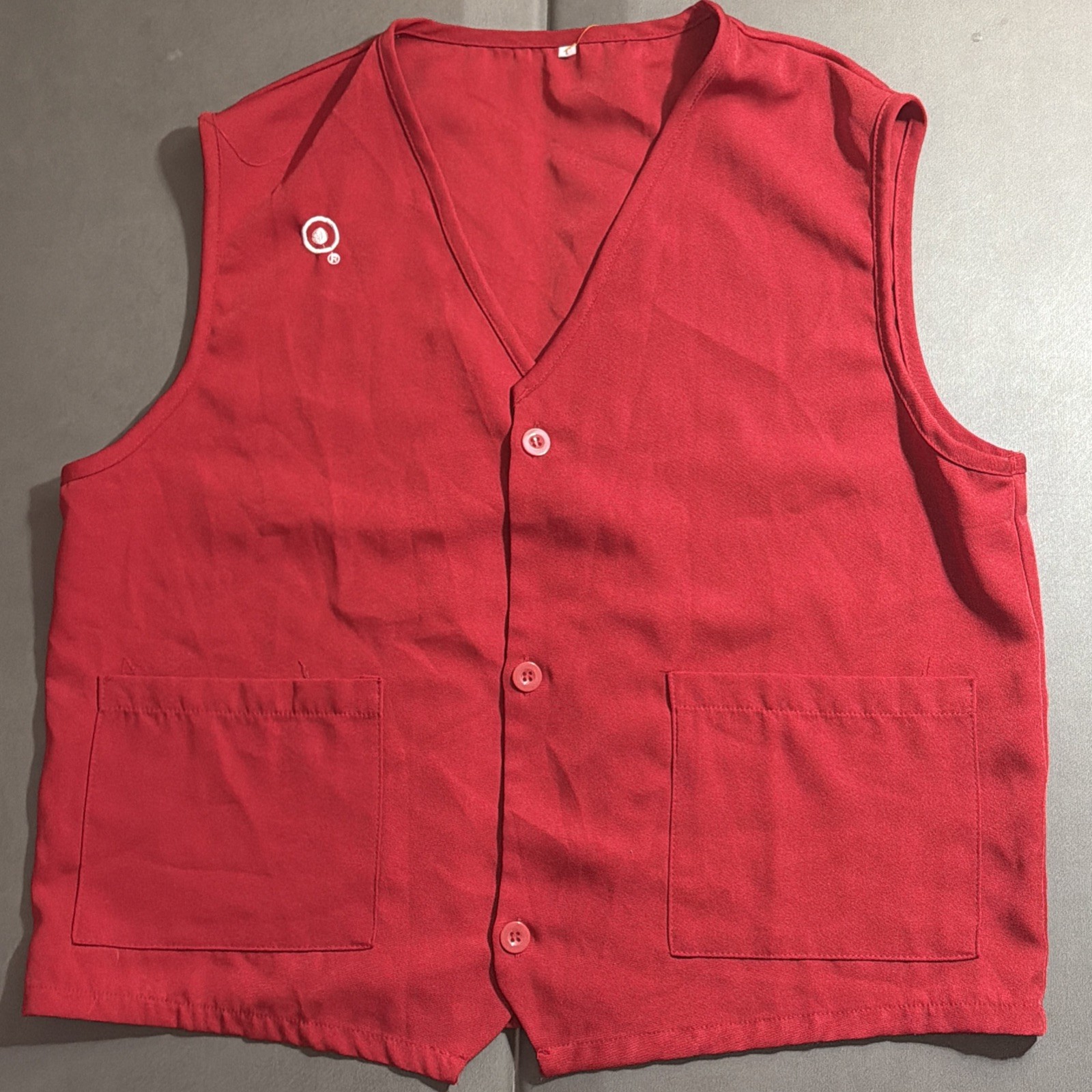 Target Store Employee Work Red Vest Uniform Size L / Large