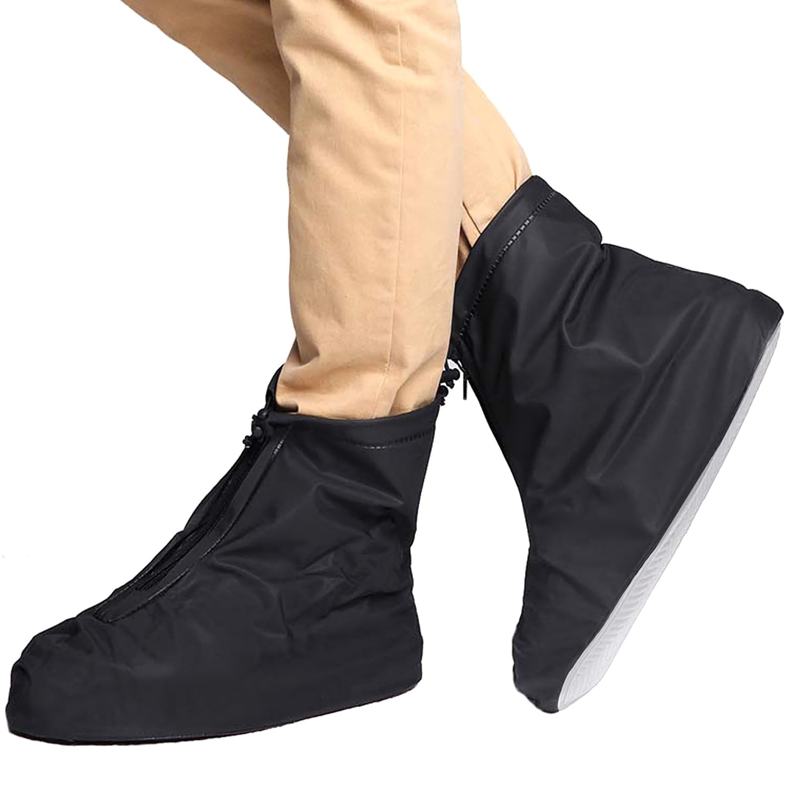 Fundas reutilizables para zapatos de lluvia, impermeables, con cremallera