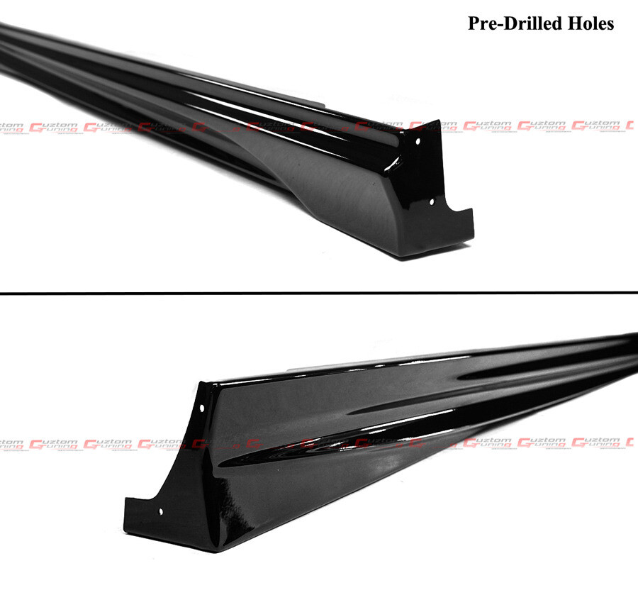 For 23-24 Honda Accord 11th Gen Akasaka Gloss Black Add On Side Skirt Extensions