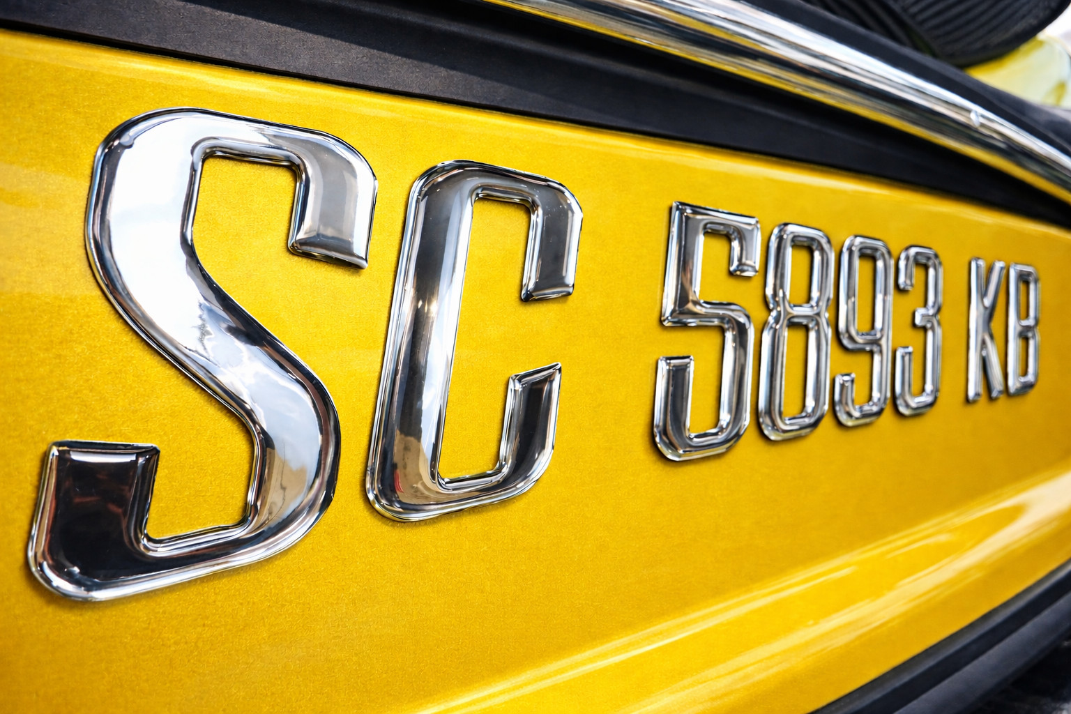 Chrome Boat Registration Numbers Letters 3D Raised Domed Marine Decals