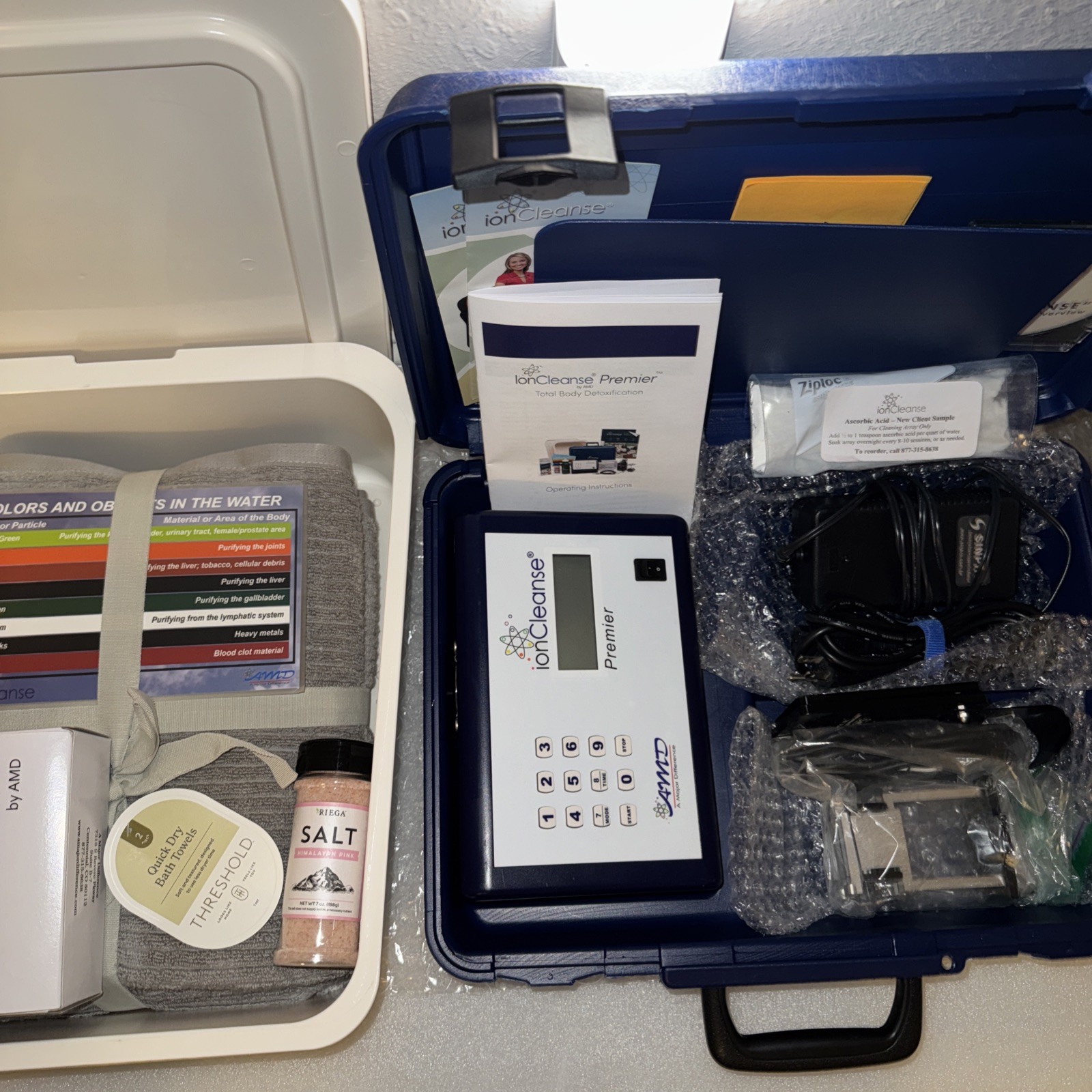 IonCleanse Premier By AMD Professional Detox Foot Bath System - Low Run Time