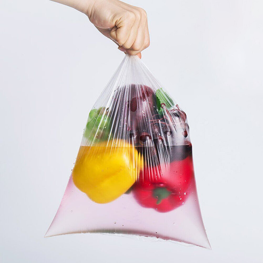 20 Rolls Plastic Produce Clear Bag On Roll Kitchen Food Fruit Storage Vegetable