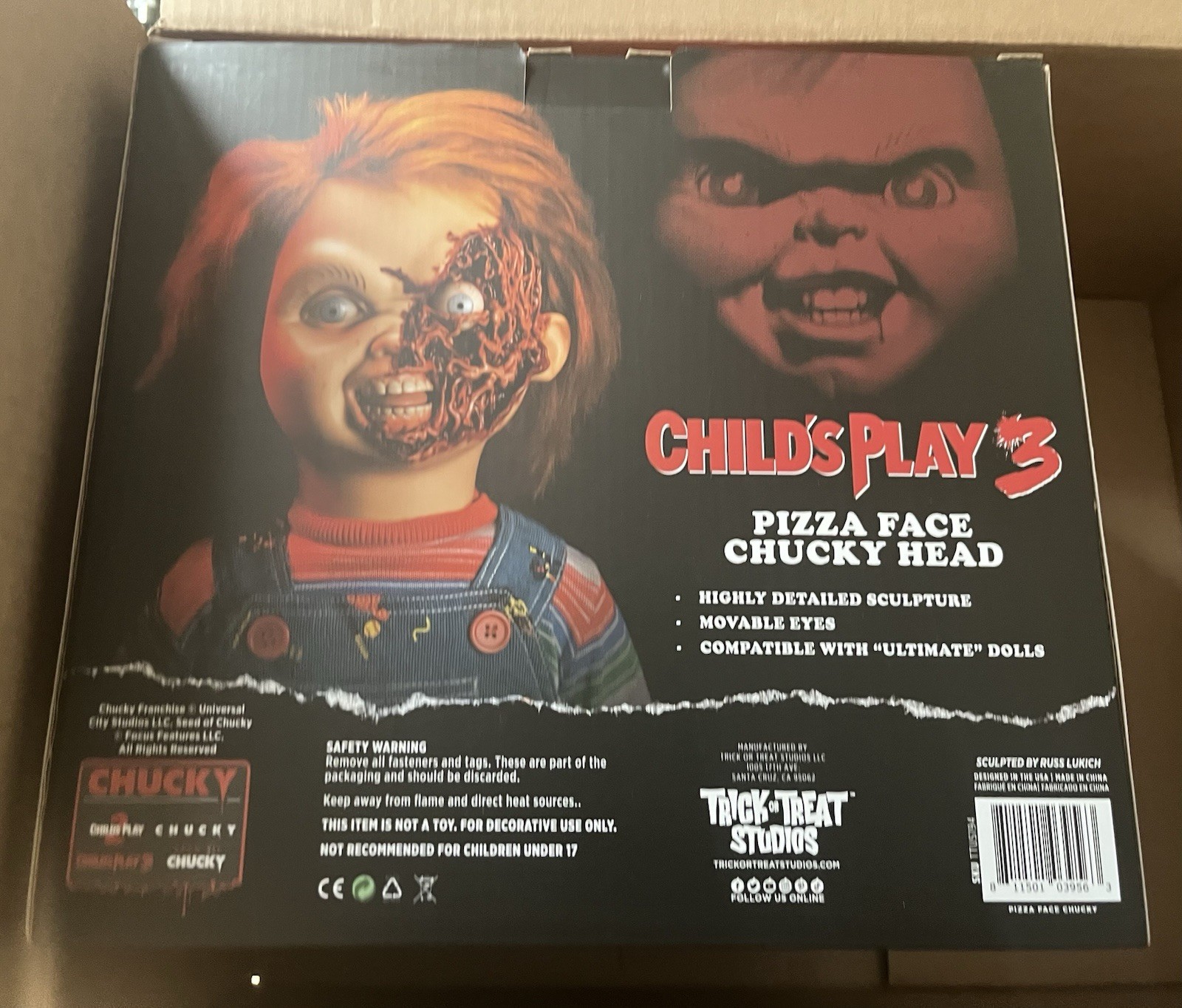 Trick or Treat Studio Child's Play 3 Chucky Pizza Head Accessory