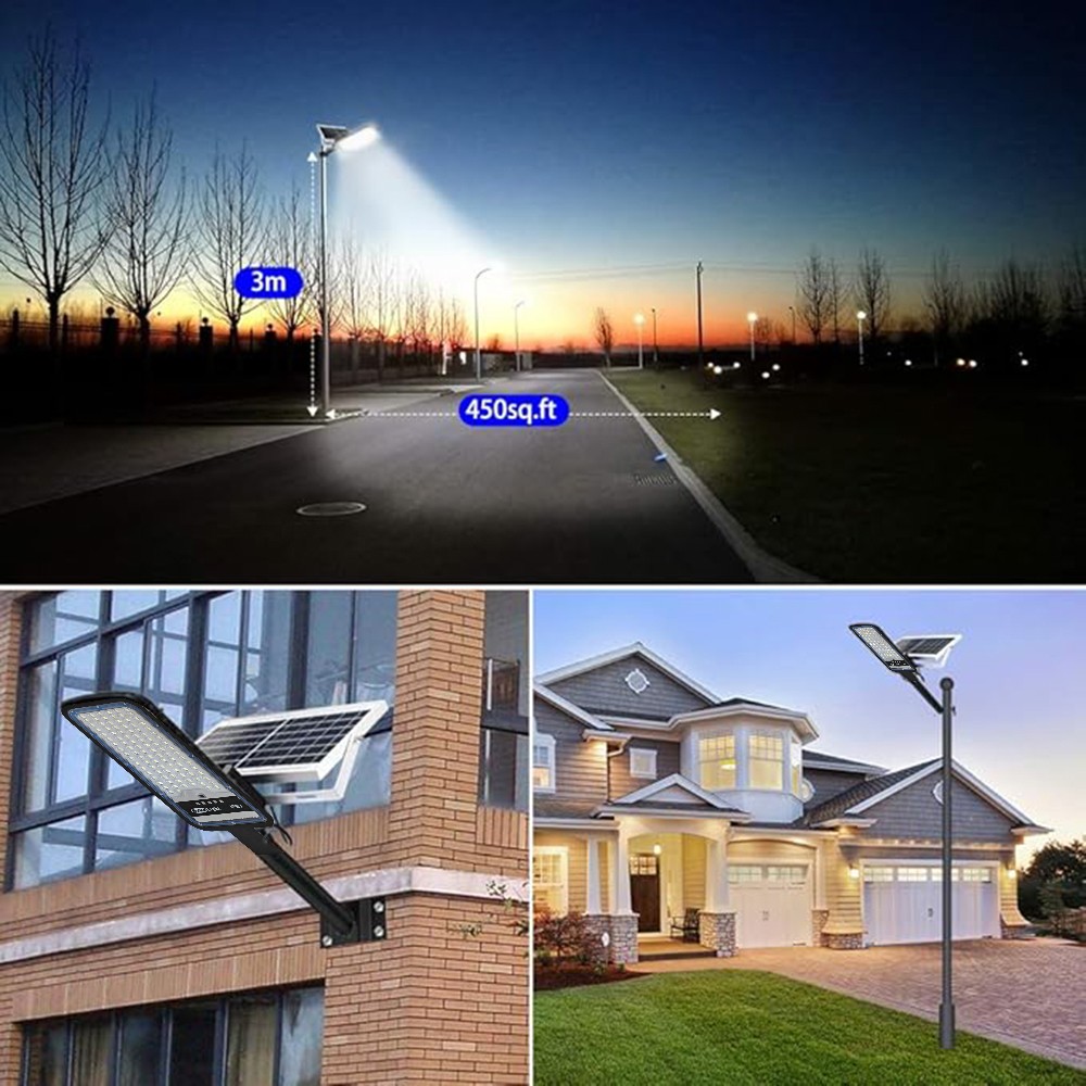 Commercial Solar Street Lights Outdoor Dusk to Dawn Solar Super Bright Aluminum