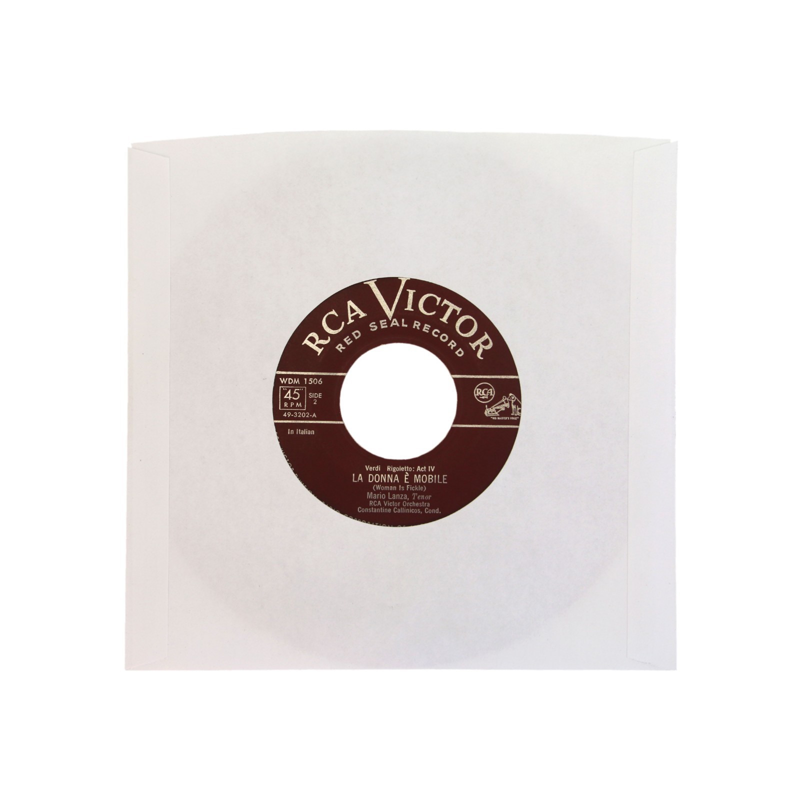 (500) 7" Record Inner Sleeves - White ARCHIVAL Paper ACID FREE 45rpm - #07IW