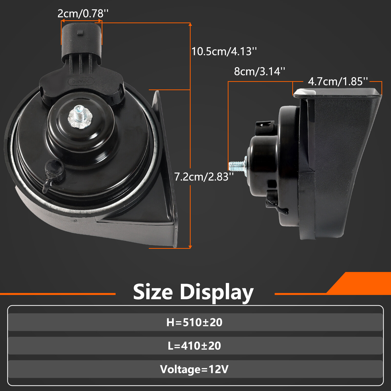 Set of 410/510Hz High & Low Pitch Snail Horn Loud For BMW X6 E71 X5 E70 F30 F31