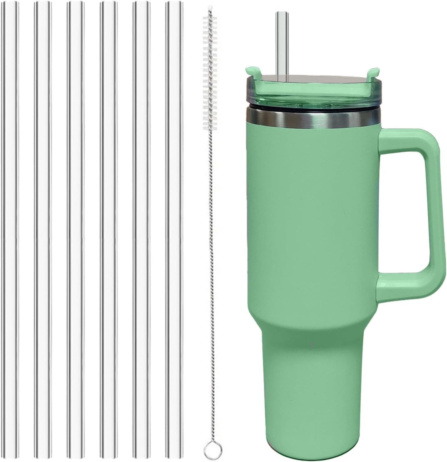 6 Pack Replacement Straws for Stanley 30 40 Oz Adventure Quencher Travel Tumbler