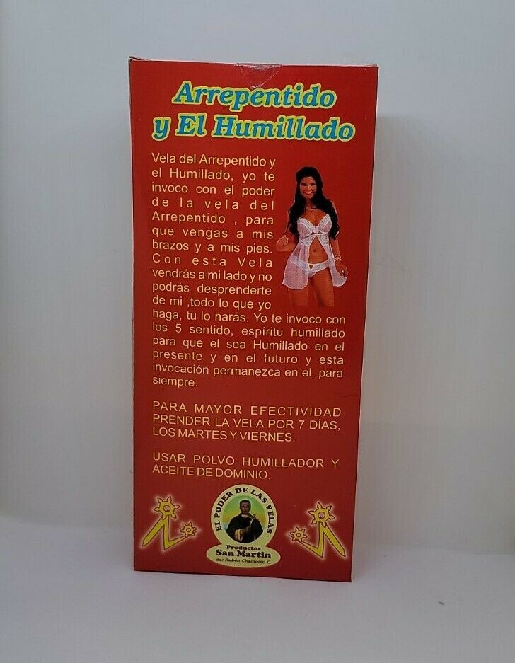 VELA HUMILLADORA 5" PARA DOMINAR Y DOBLEGAR AL SER AMADO INSTR Y AMULETO INCLUID