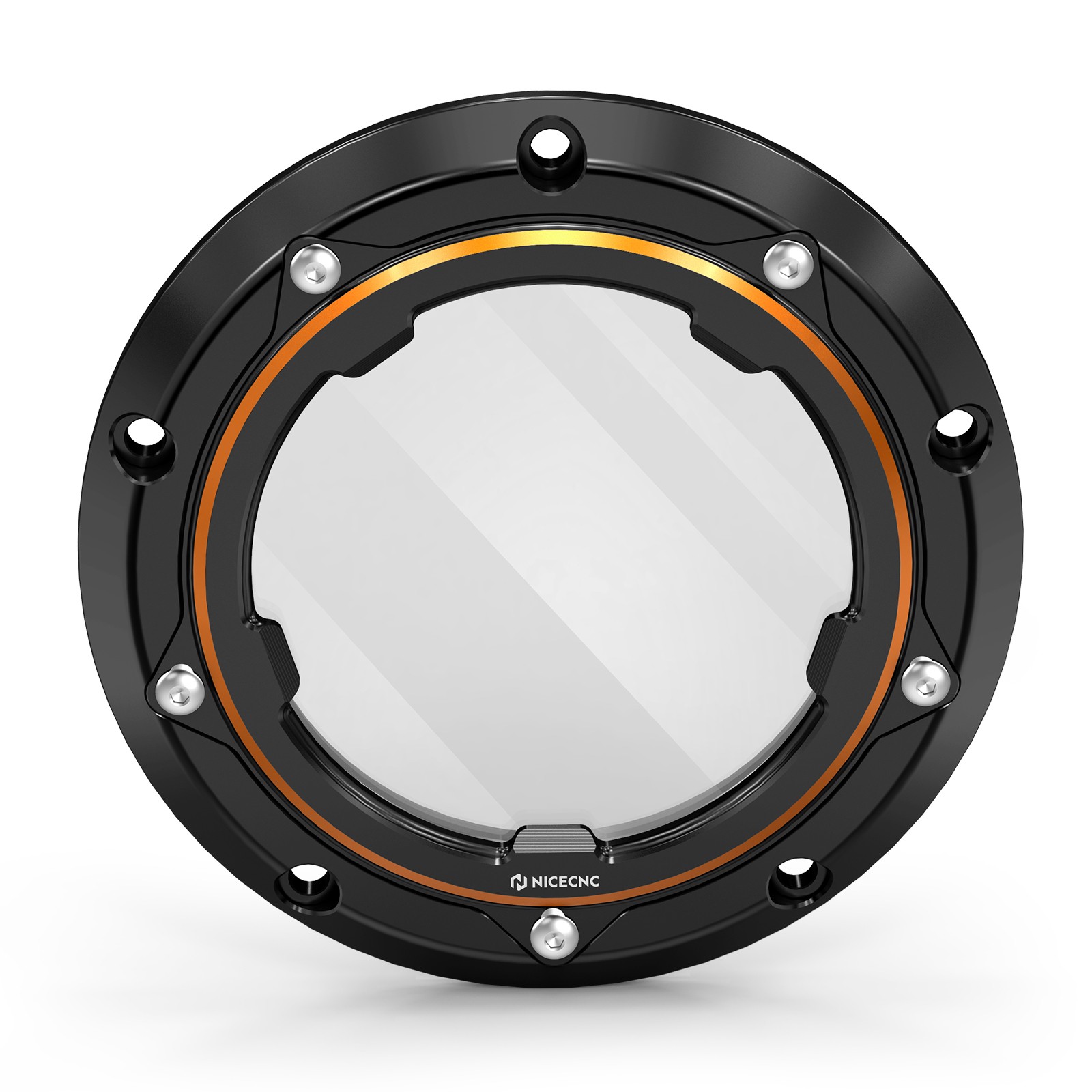 1x Clear Clutch Cover Derby Pretector For Harley Dyna Switchback FLD 2012-2013