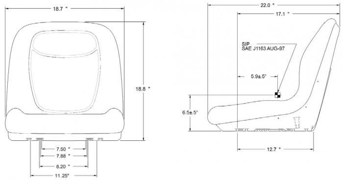 Lawn Garden Mower SEAT - BLACK for TORO Time Cutter Machines Zero Turn LGT100BL