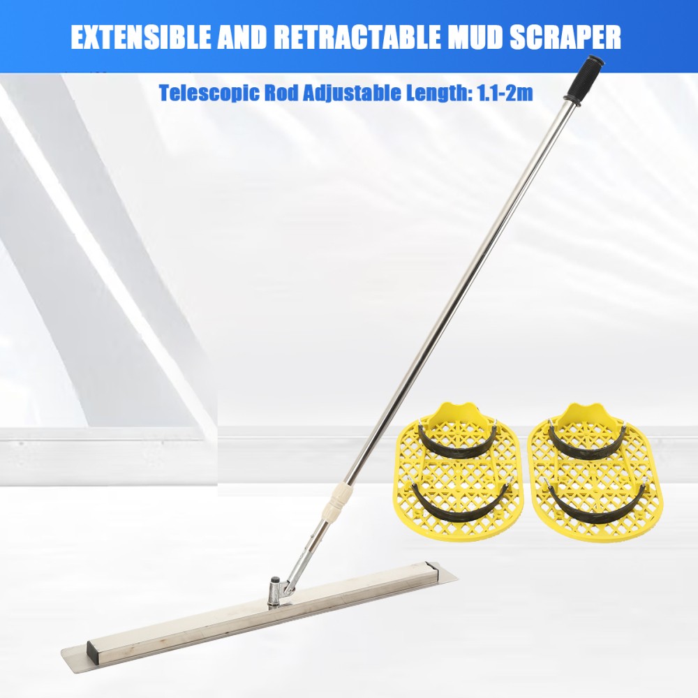 Long Handle Concrete Trowel Cement Surface Smoothing Tool With Finishing Shoes