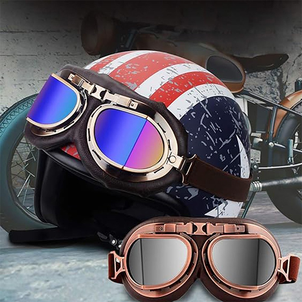 Retro Windproof Glasses Motorcycle UV And Dust Proof Goggles Matched Off-Road