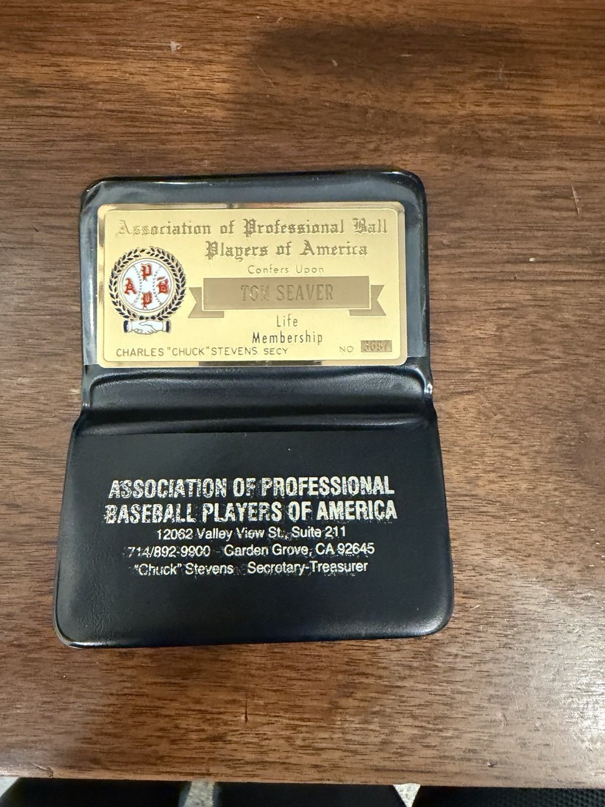 Tom Seaver Association of Professional Life Membership Baseball Pass