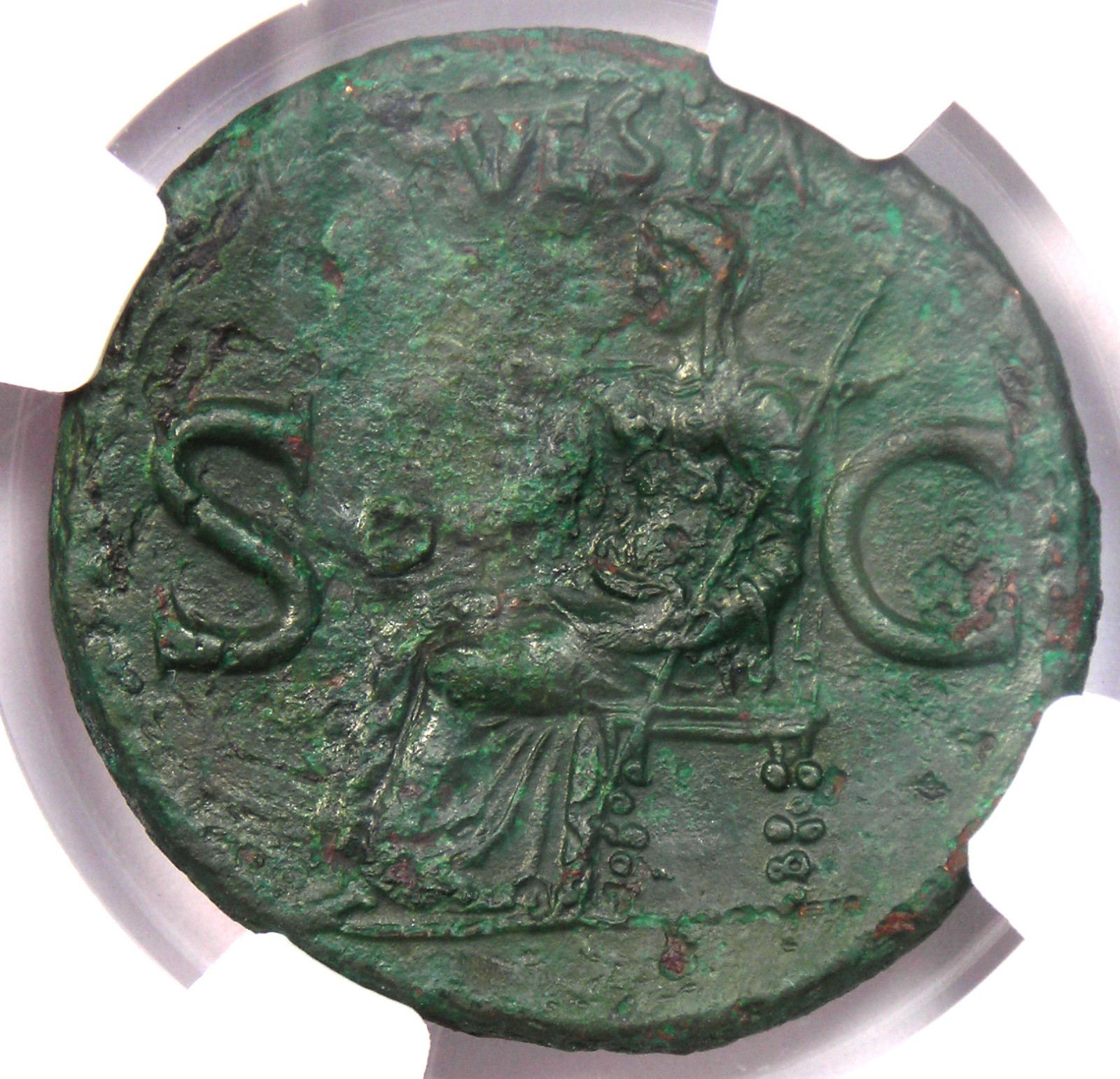 Gaius Caligula AE As Copper Roman Coin 37-41 AD - Certified NGC Choice XF (EF)