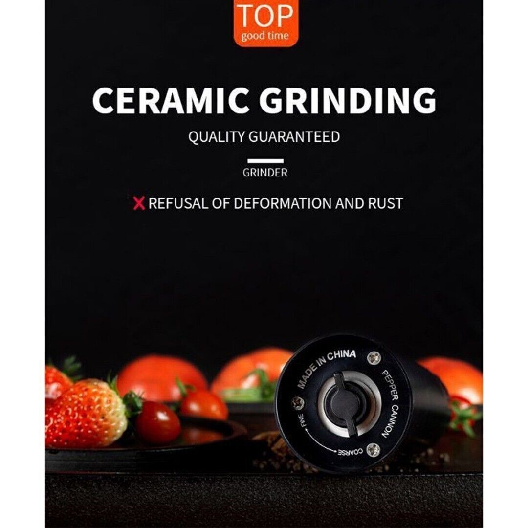 Pepper Cannon Heavy Duty High Output Pepper Mill Portable Manual Pepper Grinder