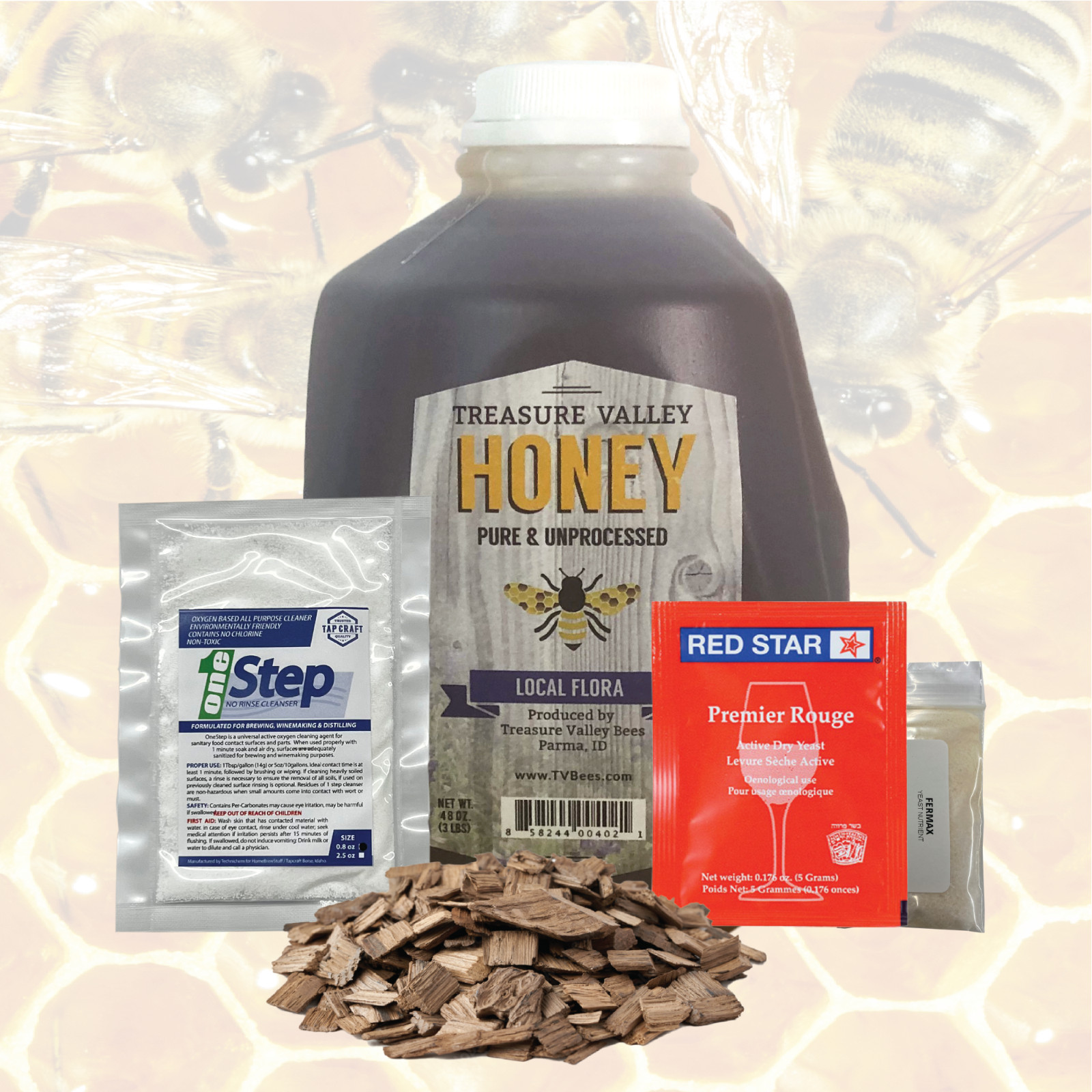 One Gallon Honey Oak Mead Recipe Refill Kit