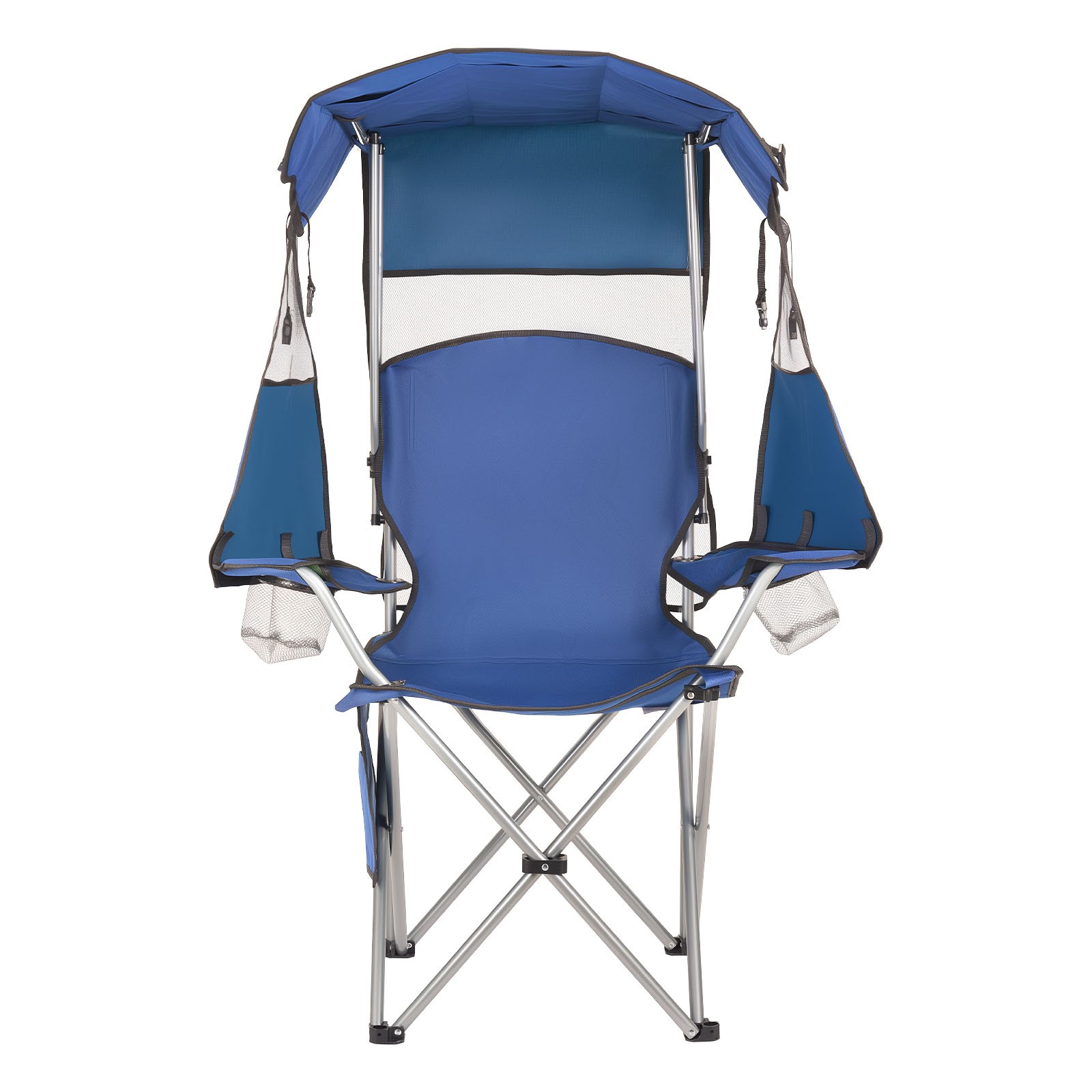 Uimoso Folding Camping Chair with Canopy, 330lbs Capacity, 2 Cup for Outdoors