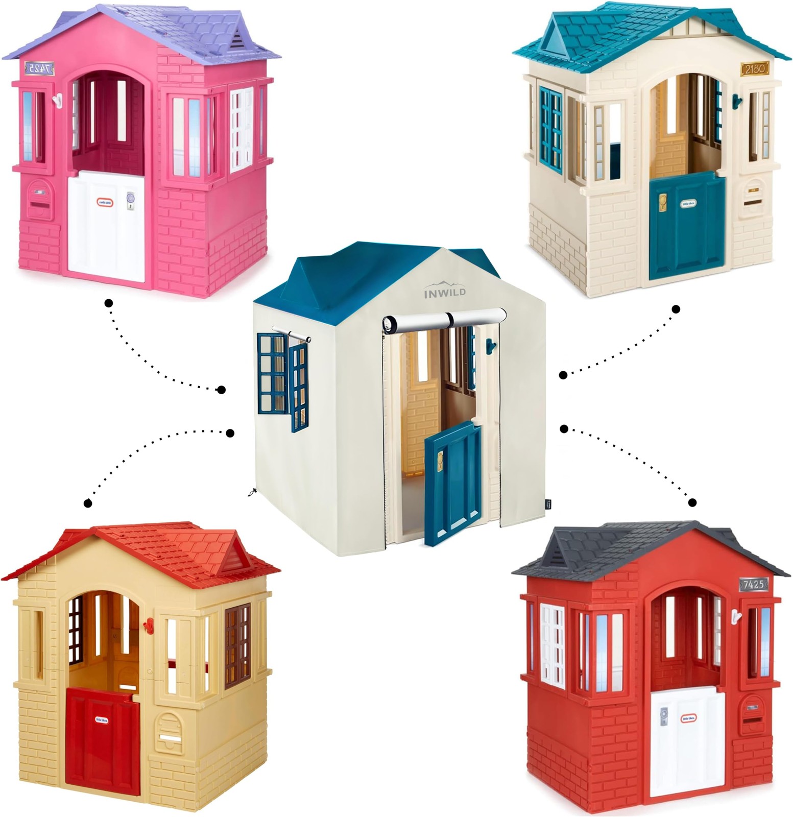 INWILD Outdoor Playhouse Cover for Little Tikes Cape Cottage, All-Weather Protec