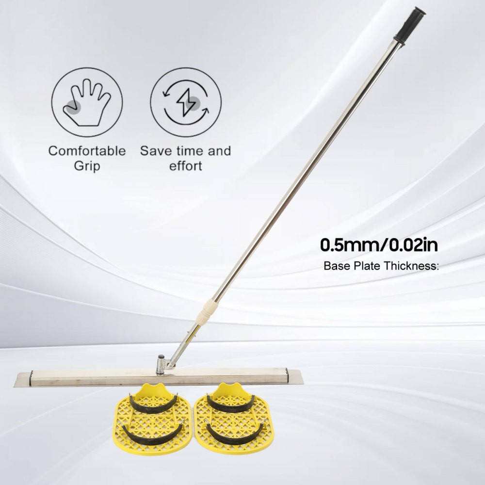 Long Handle Concrete Trowel Cement Surface Smoothing Tool With Finishing Shoes