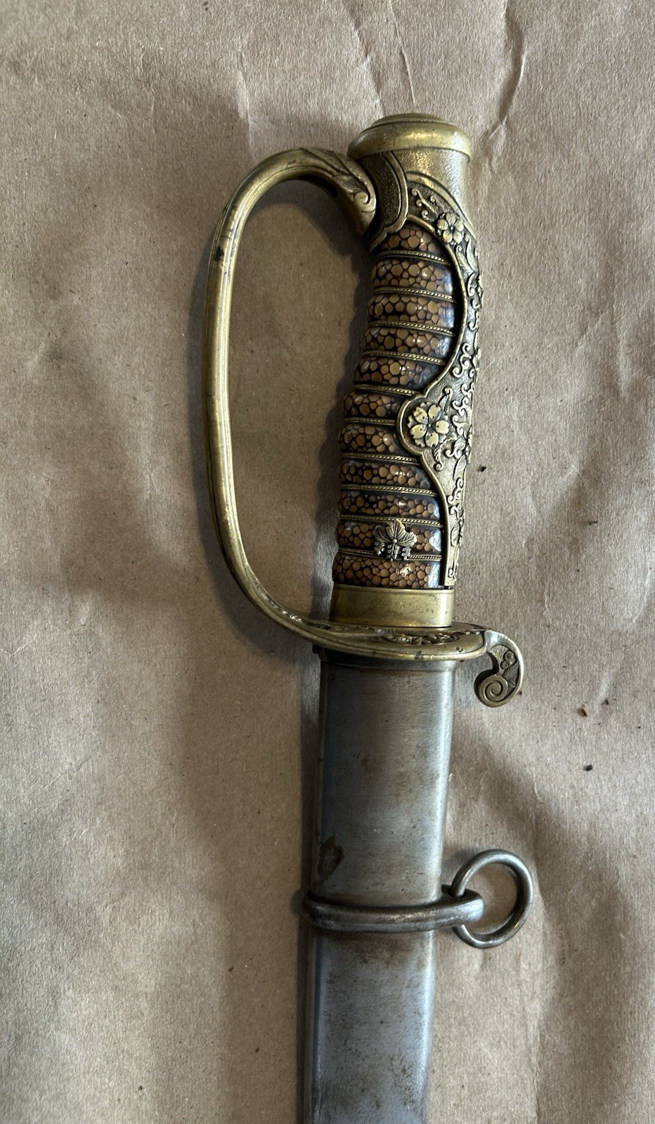 RUSSO JAPANESE HIGH GRADE OFFICERS SAMURAI SWORD SIGNED