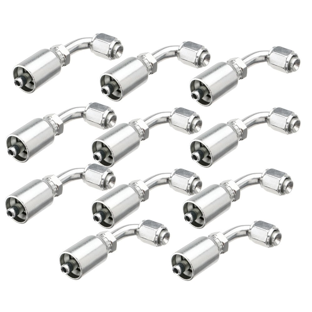 10X 1/2" JIC 37° Female 90° Hydraulic Hose Fittings For 1/2" I.D. Hydraulic Hose