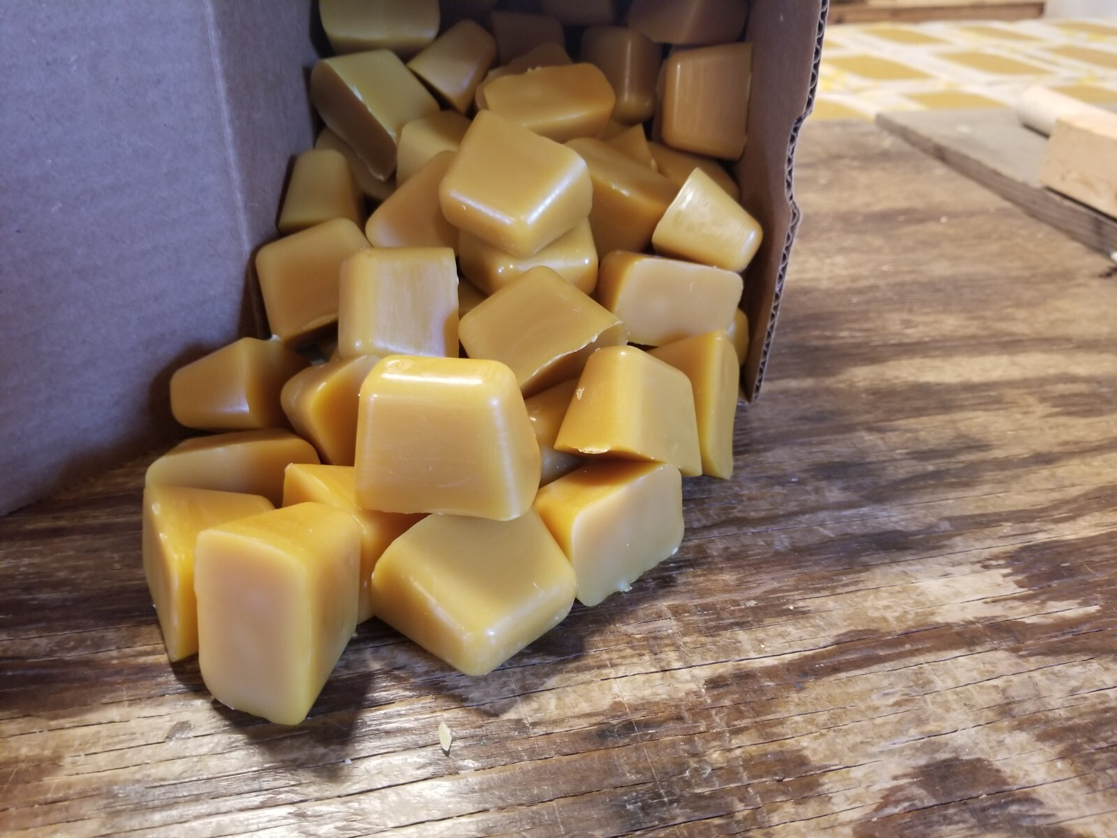 3 Pounds or Pure USA Triple Filtered Beeswax Small Blocks/Pellets